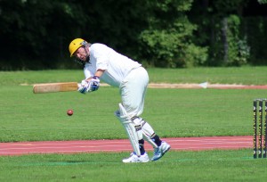 Captain-for-life Mark Lovel punches to leg