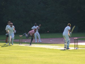 A colourful Amin Khan Shows his Preference for next Seasons coloured clothing © Philip Crebbin